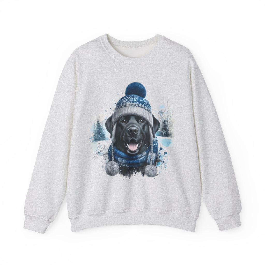 Black Lab Winter Gildan Sweatshirt