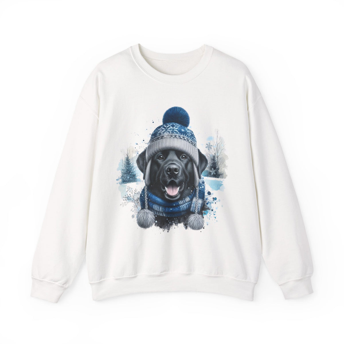 Black Lab Winter Gildan Sweatshirt