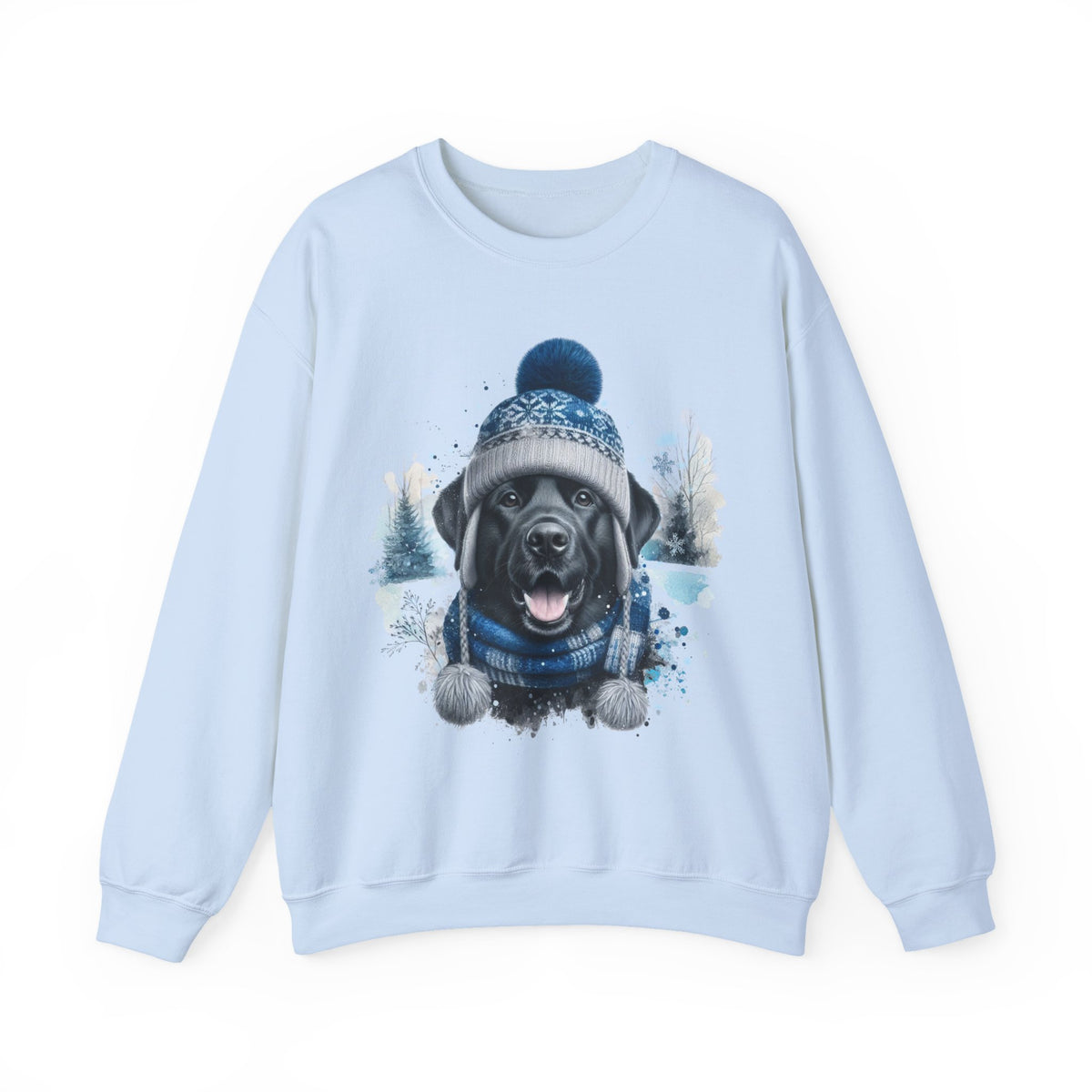 Black Lab Winter Gildan Sweatshirt